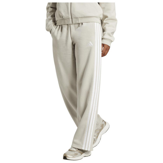 Adidas Γυναικείο παντελόνι φόρμας Essentials 3-Stripes Open-Hem Fleece Pants